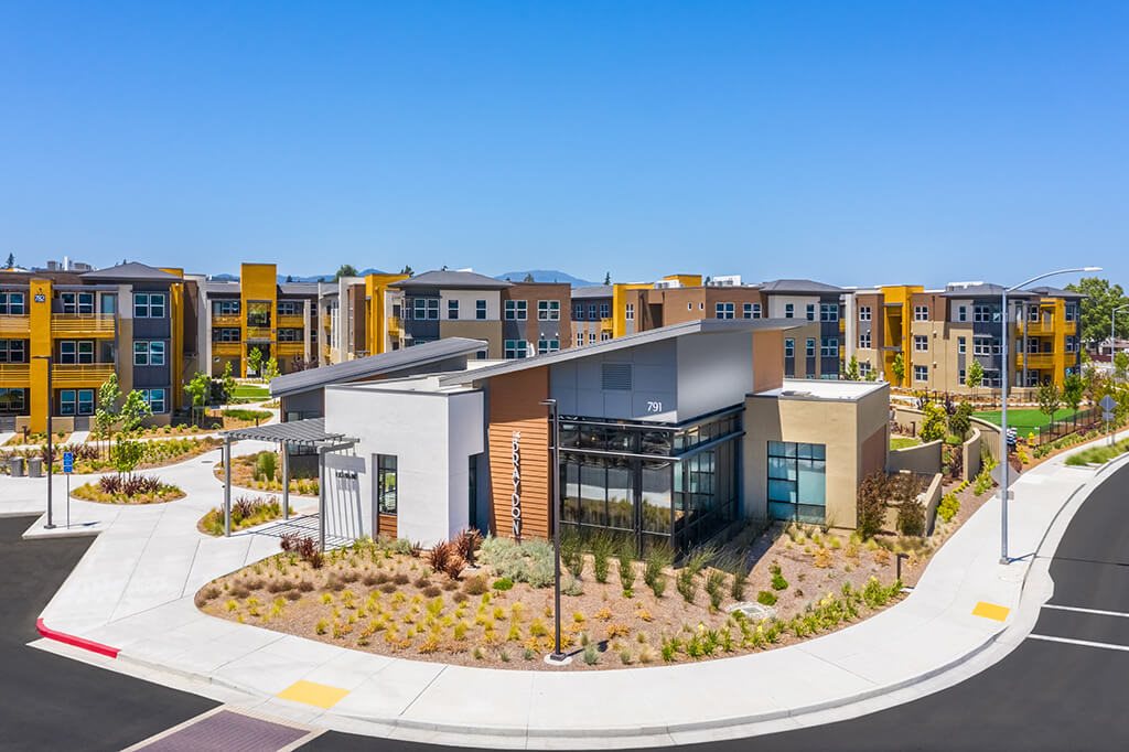Leasing office exterior at The Braydon Apartments in Napa CA